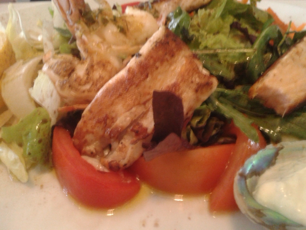 fish and salad for lunch