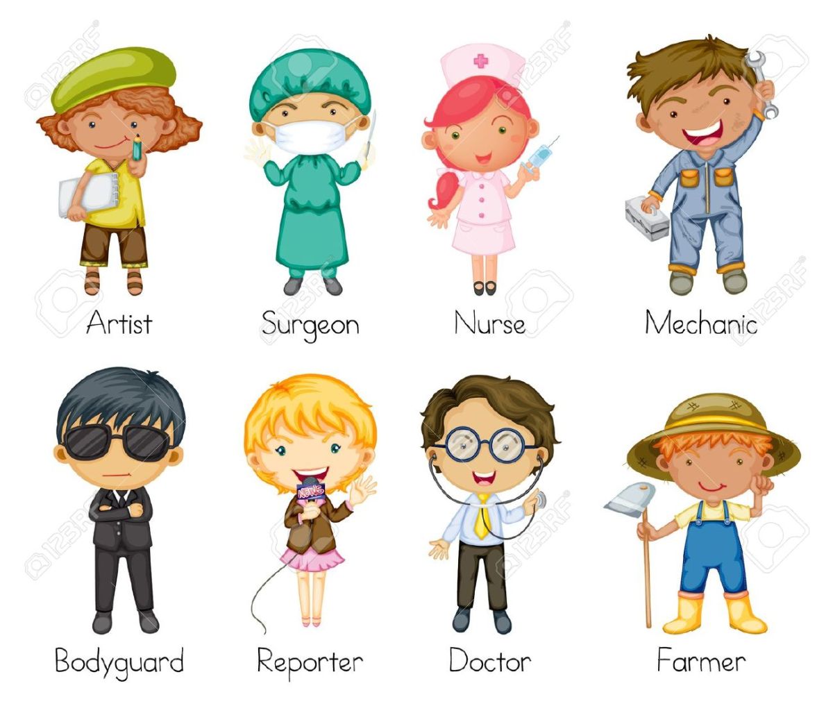 15913053-Illustration-of-a-jobs-and-professions-Stock-Vector-cartoon